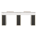 LUX Le Blanc Multi Manicure Nail Table Marble Top with UV Hole, Vent & USB
