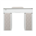 LUX550 Single Manicure Nail Table Marble Top with UV Hole, Vent & USB ( No Vacuum )