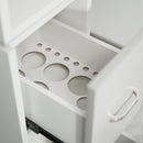 LUX GT45 Single Manicure Nail Table Marble Top with 2 UV Holes, Vent Pipe OR Vacuum Machine, & USB