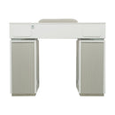 LUX GT45 Single Manicure Nail Table Marble Top with 2 UV Holes, Vent Pipe OR Vacuum Machine, & USB