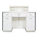 LUX V550 Reception Front Desk Marble Design with LED :: Black