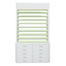 LUX M2 Double Side Access Polish & Powder Rack with Drawers